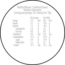 Load image into Gallery viewer, Nextfood Muesli - Childhood Dream (Ovaltine Biscuits, Strawberry &amp; Hazelnut) 1KG
