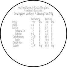 Load image into Gallery viewer, Nextfood Muesli - Choco Berryland (Choco Pops, Raspberry, Strawberry &amp; Cranberry) 350g
