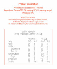 Load image into Gallery viewer, Nextfood Freeze-dried Fruit Mix (Pineapple, Strawberry, Banana) 50g
