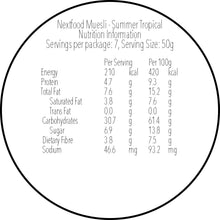 Load image into Gallery viewer, Nextfood Muesli - Summer Tropical (Mango-Chia Seed Crunch, Mango, Coconut) 350g
