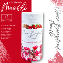 Load image into Gallery viewer, Nextfood Muesli - Choco Berryland (Choco Pops, Raspberry, Strawberry &amp; Cranberry) 350g
