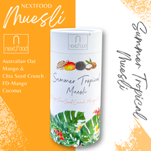 Load image into Gallery viewer, Nextfood Muesli - Summer Tropical (Mango-Chia Seed Crunch, Mango, Coconut) 350g
