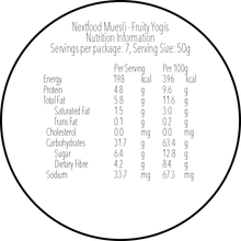 Load image into Gallery viewer, Nextfood Muesli - Fruity Yogis (Freeze-dried Yogurt, Chia Seed &amp; Apple) 350g
